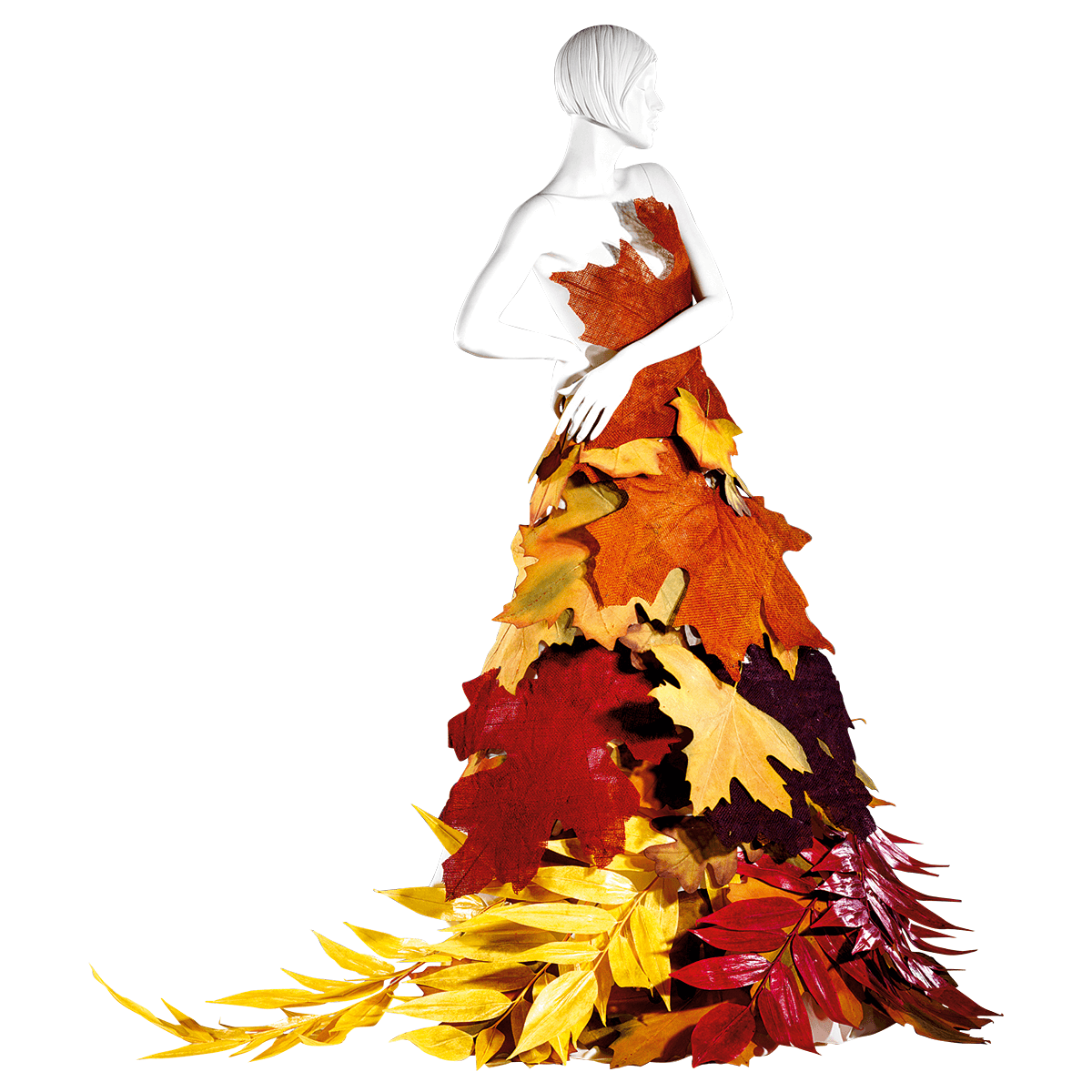 Feuilles d'automne déco 50 cm, 4 pces - 3
