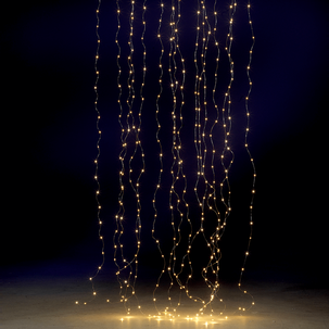 Cortina de luces LED con alambre para exteriores, 384 LED, 240 x 160 cm