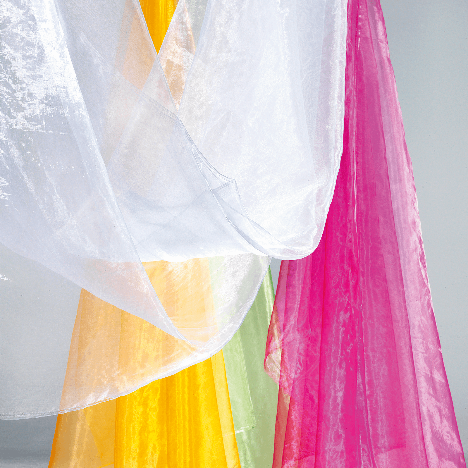 Chiffon fabric, white, 145 cm - 2 Chiffon fabric, white, 145 cm - 2