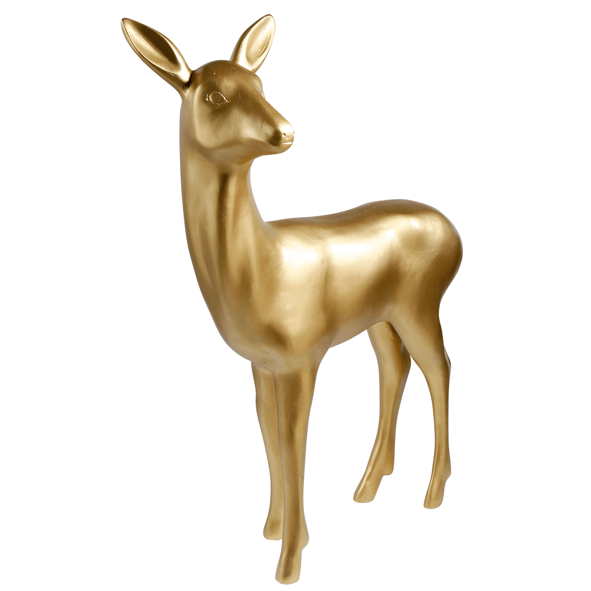 Corzo decorativo, de pie altura 115 cm, color dorado metalizado - 0