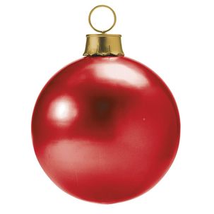 Weihnachtskugel, 60 cm Ø, rot, gold