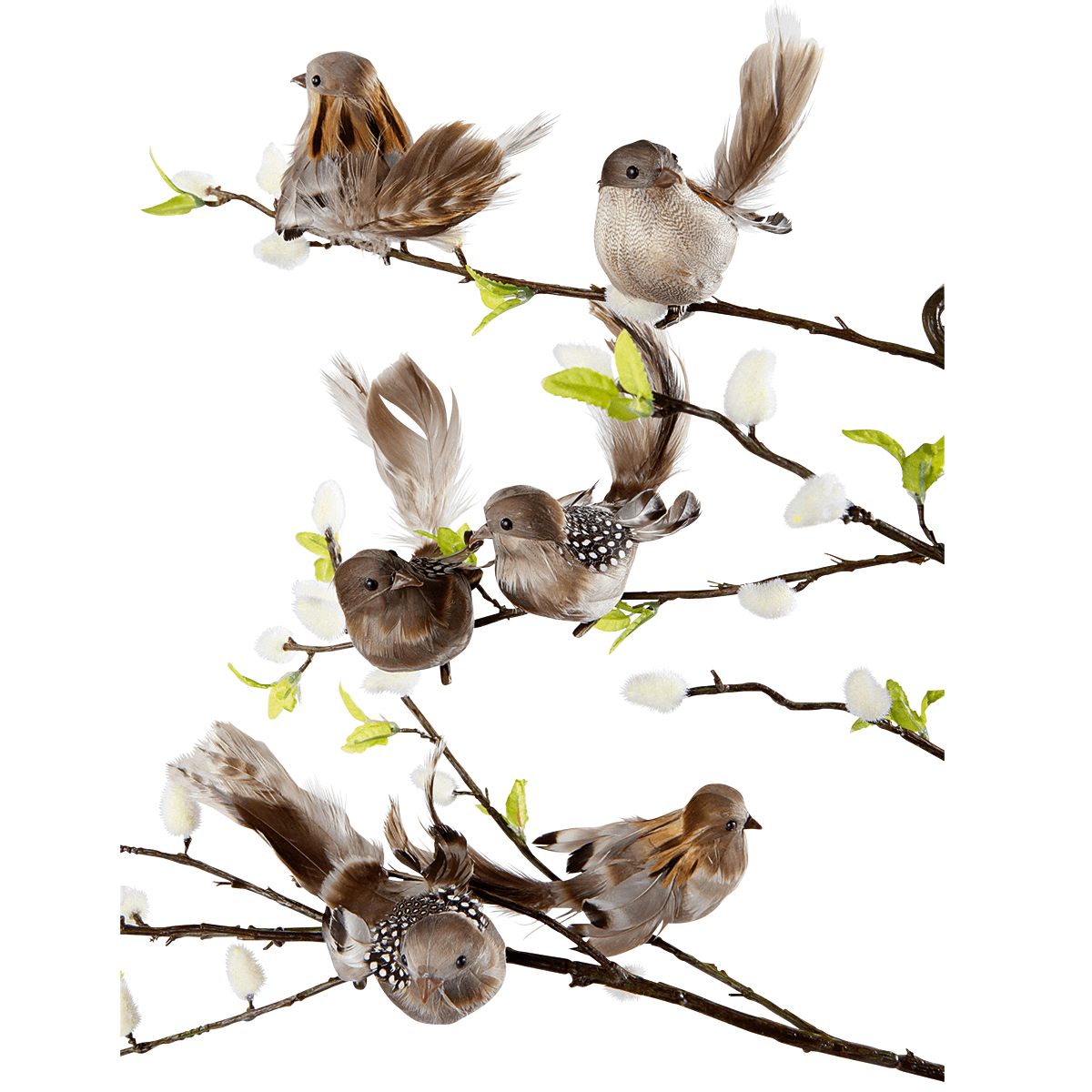 Moineau déco 17 cm, 6 pces - 6