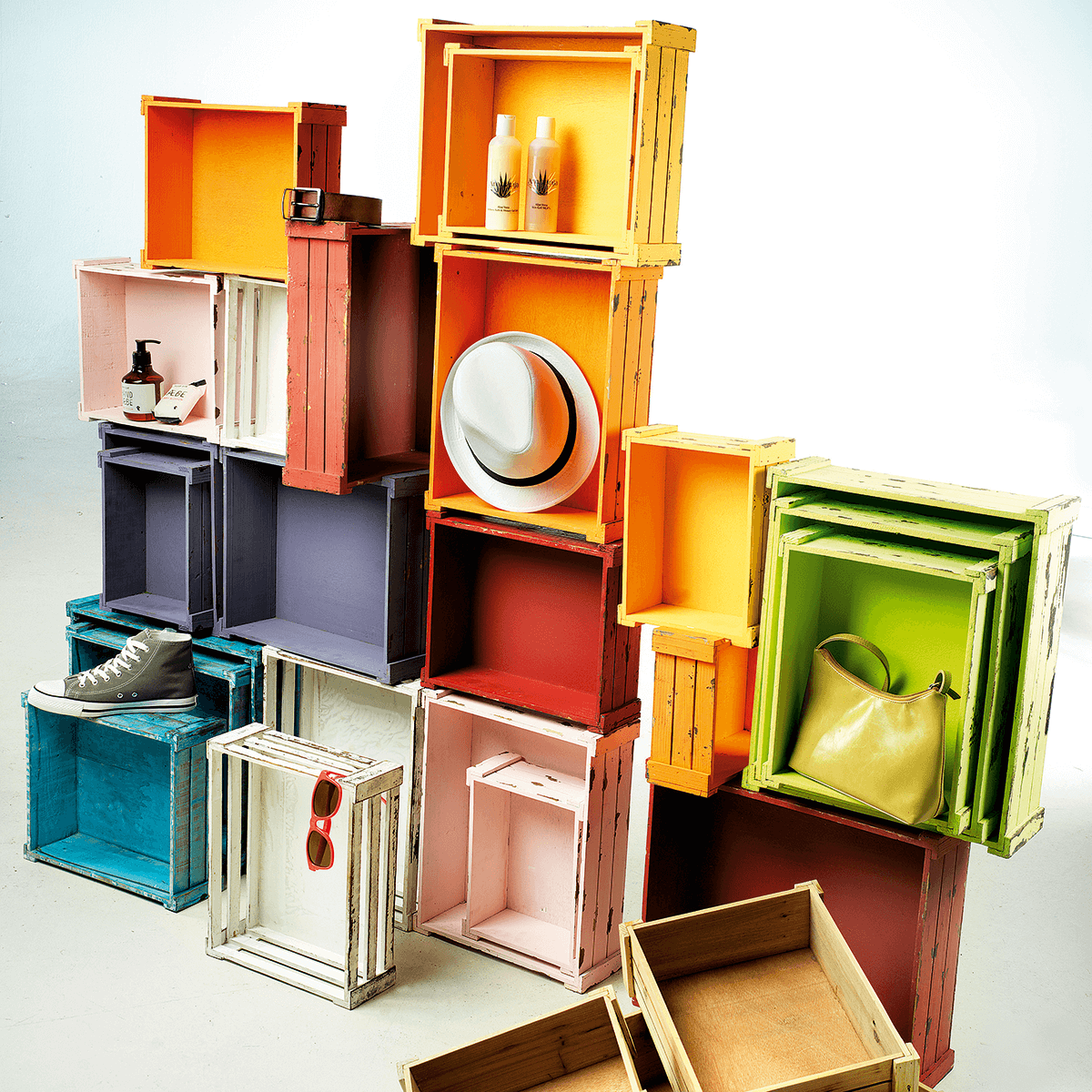 Crates light blue - 4