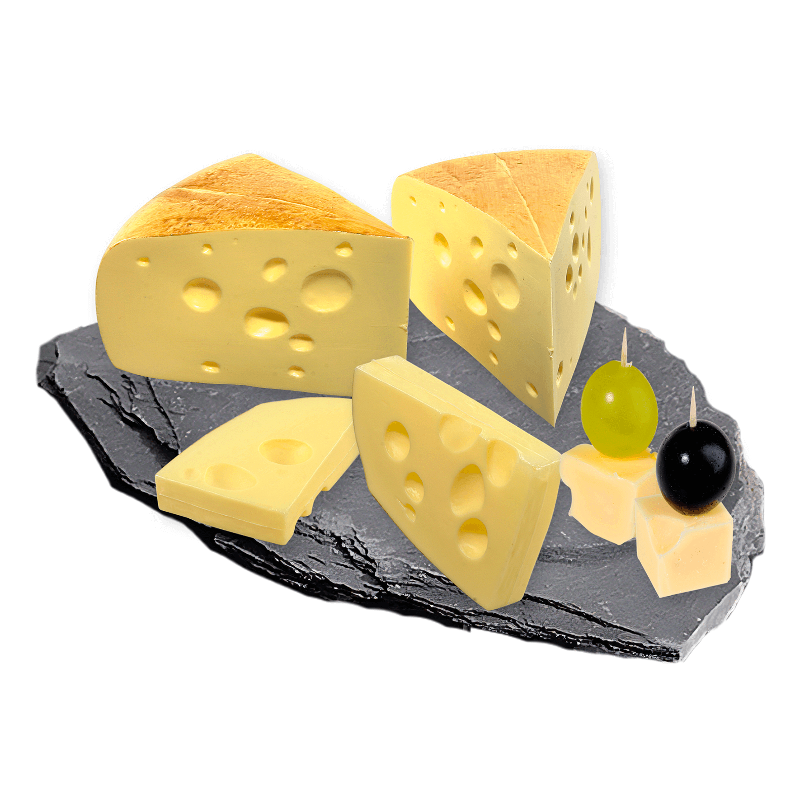 Cheese grapes skewer food replica blue - 1