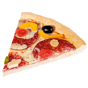 Morceau de pizza "Salami" aliment factice
