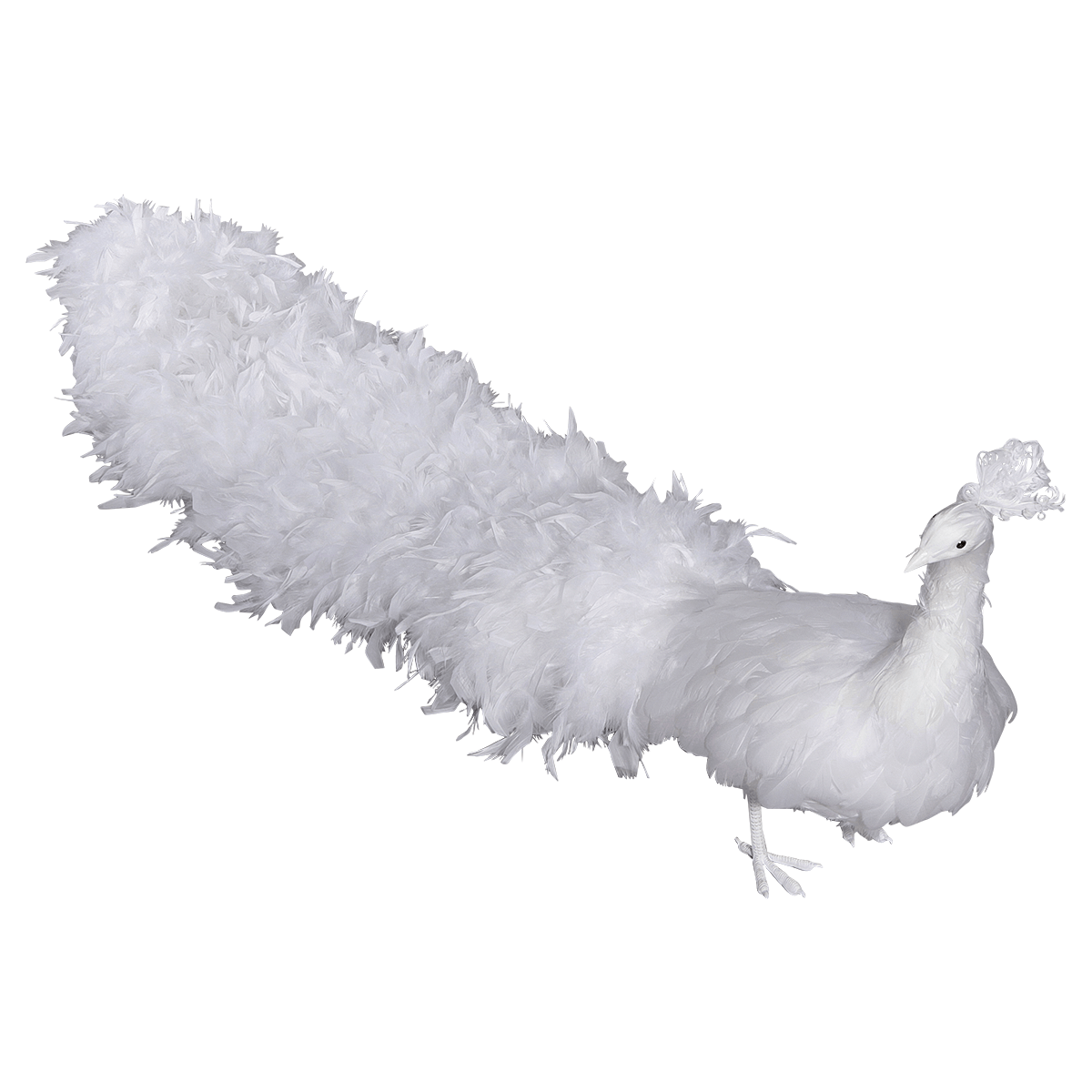 Deko Pfau weiß, 150 cm lang - 1