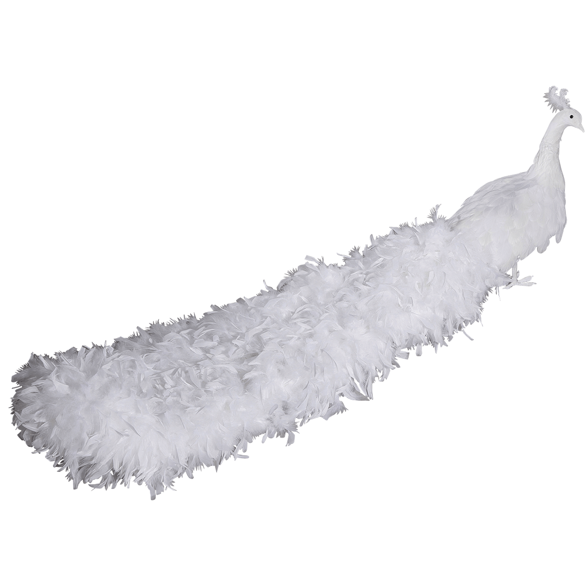 Deko Pfau weiß, 150 cm lang - 2