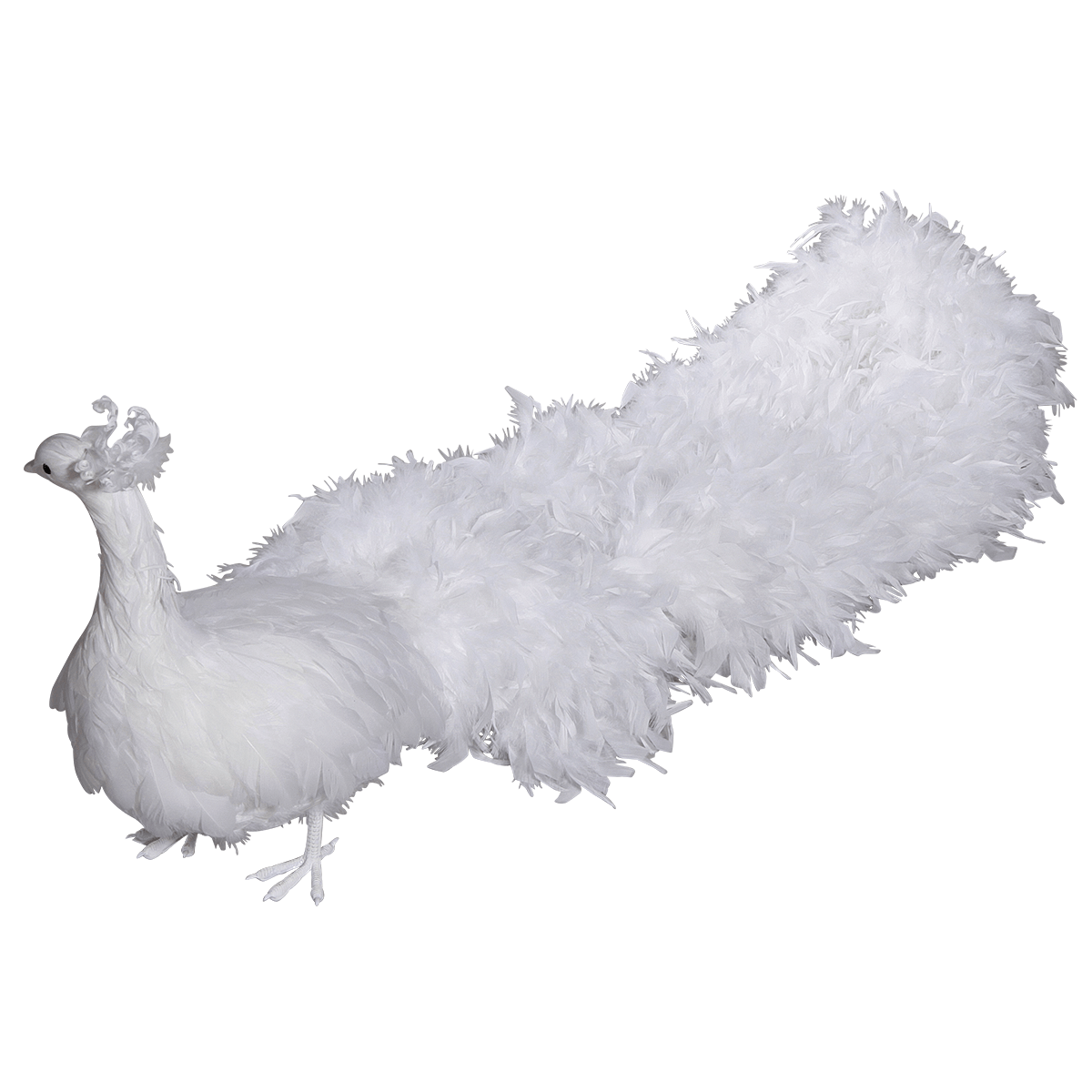 Deko Pfau weiß, 150 cm lang - 3