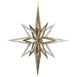Étoile déco 3D, Ø 60 cm, or