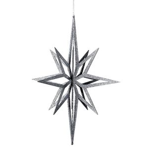 Etoile déco 3D, Ø 60 cm, argent