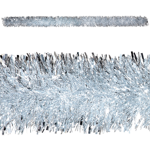 Lametta-Girlande silber 15 cm Ø