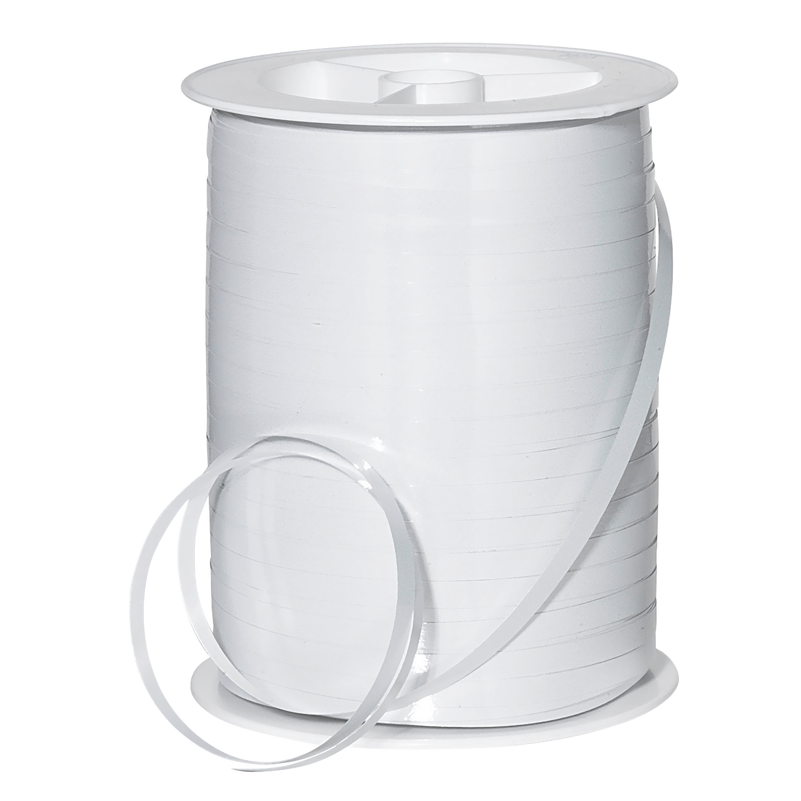 Metallic ribbon shiny, width 5 mm, white - 0