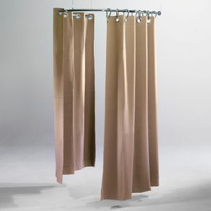 Kabinen-Vorhang, 200 cm lang, schwer entflammbar, beige