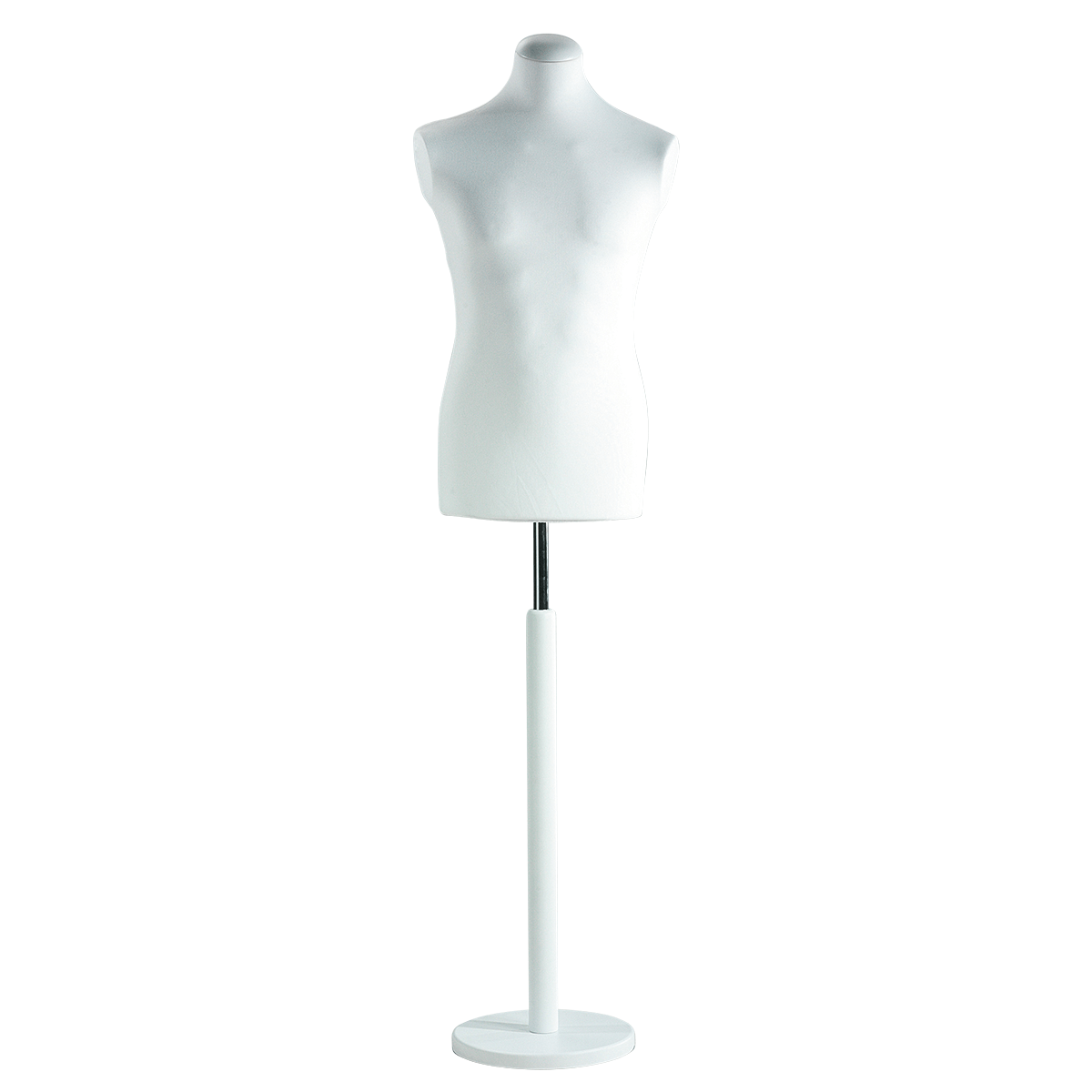 Maniquí de costura de hombre, 78 cm, color blanco - 0