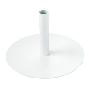 Metal stand 1 receptacle, 15 cm high, white