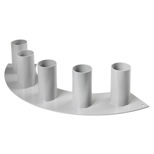 Metal stand 5 receptacles, 15 cm high, gray, curved