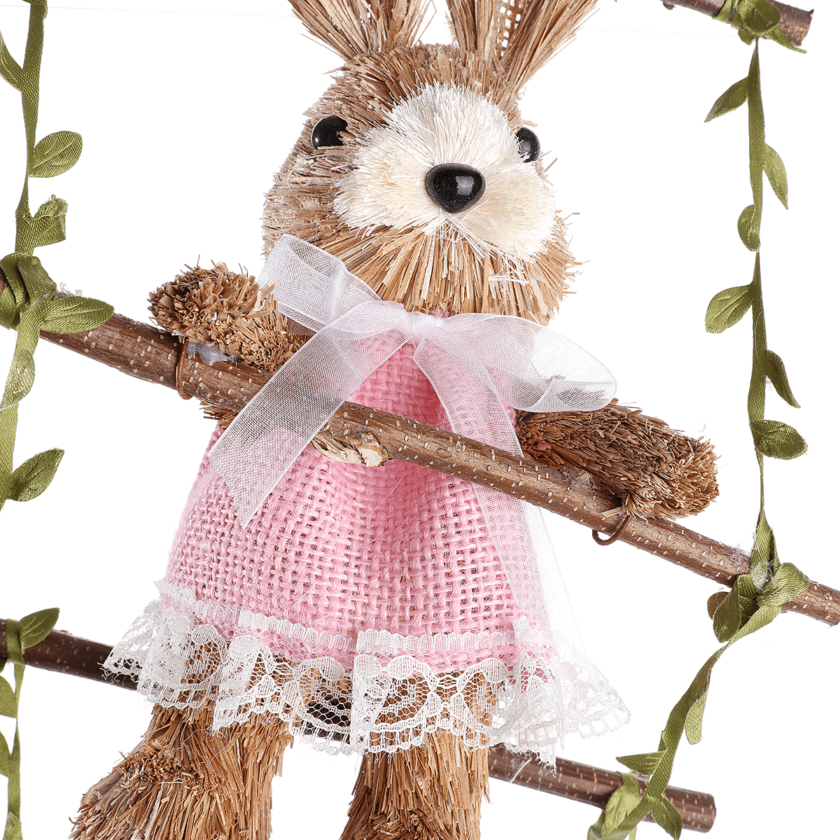 Deko-Hänger "Hasen auf Holzleiter", 120 cm lang - 3