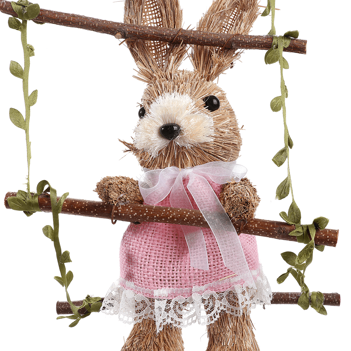 Deko-Hänger "Hasen auf Holzleiter", 120 cm lang - 1