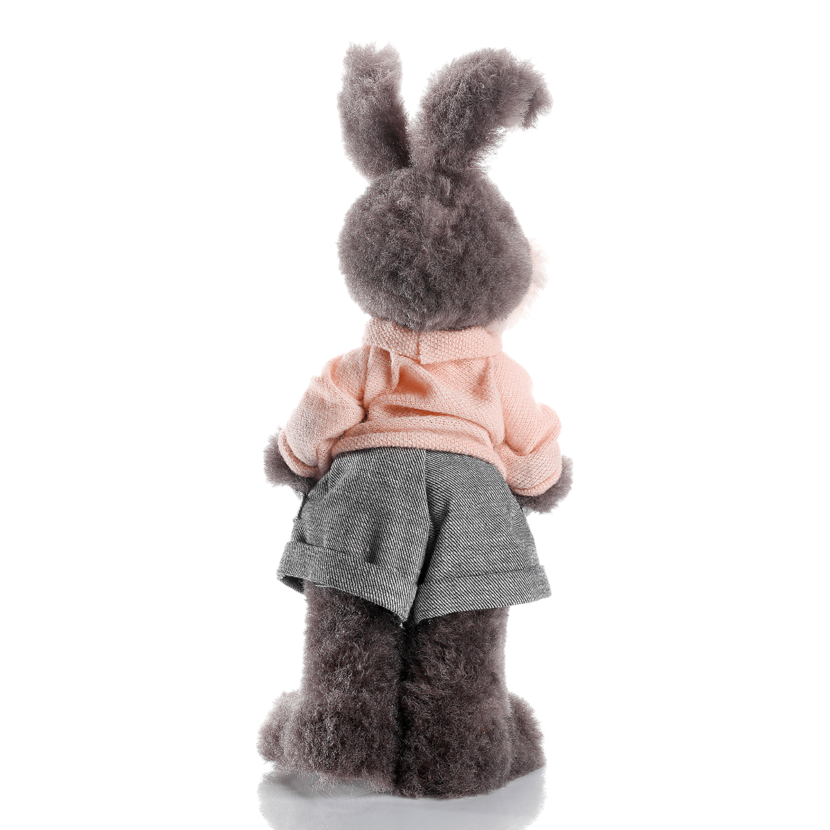 Deko-Plüsch-Oster-Hase 40 cm hoch, grau - 2