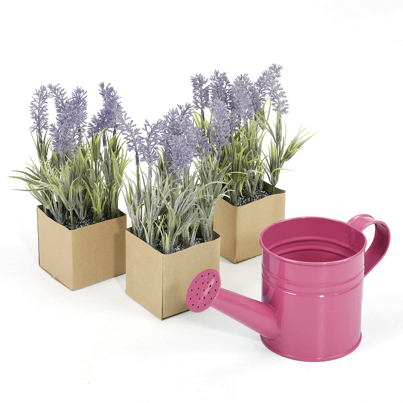Flor artificial de lavanda en maceta de papel 20 cm - 4