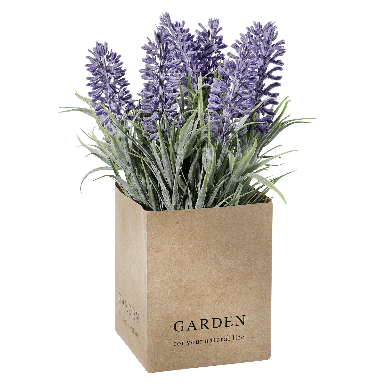 Flor artificial de lavanda en maceta de papel 20 cm - 0