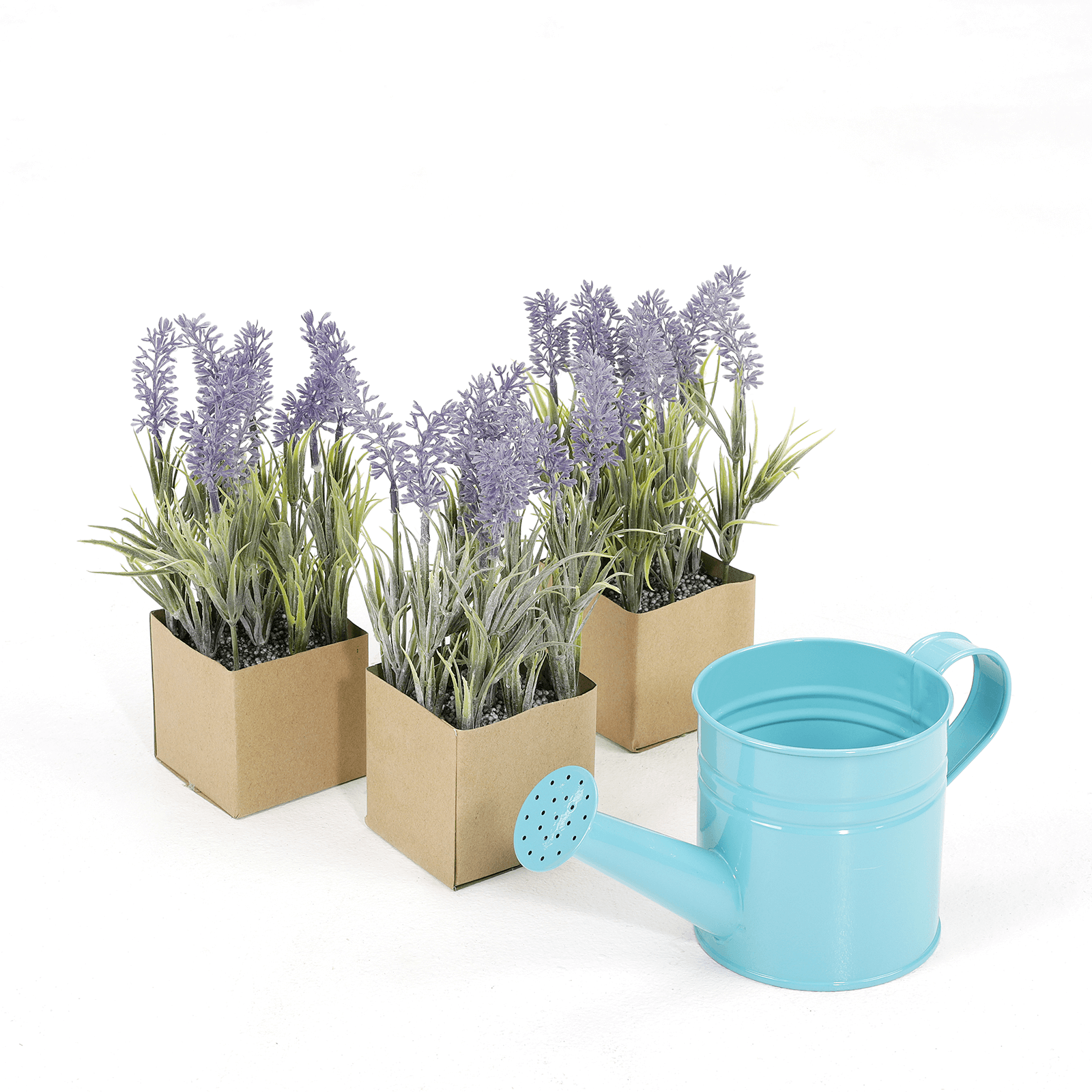 Flor artificial de lavanda en maceta de papel 20 cm - 3