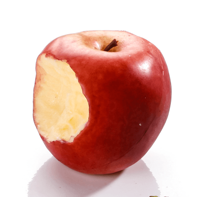 Angebissener roter Apfel-Lebensmittel-Attrappe 7,5 cm Ø - 1