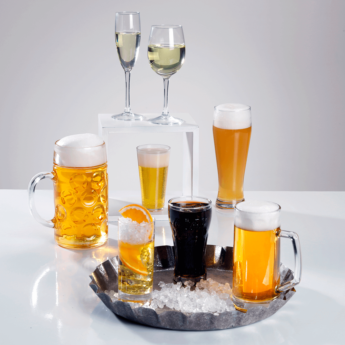 Copa de vino blanco de tallo largo-maniquí de 20 cm - 5
