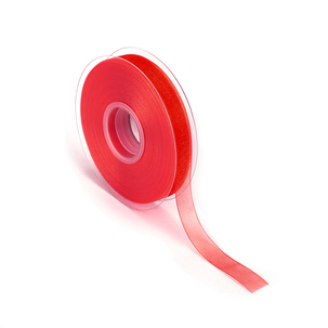 Chiffonband mit Webkante 15mm x 50m rot