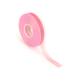 Chiffonband mit Webkante 15mm x 50m rosa
