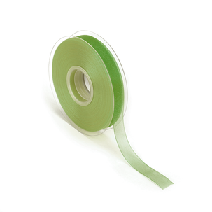 Chiffonband mit Webkante 15mm x 50m grün