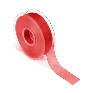 Cinta de gasa con orillo 25mm x 50m rojo