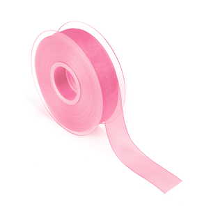 Cinta de gasa con orillo 25mm x 50m rosa