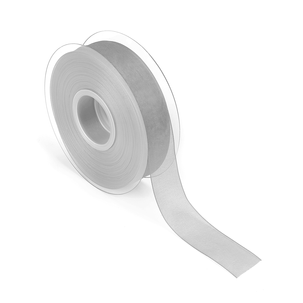Cinta de gasa con orillo 25mm x 50m plata