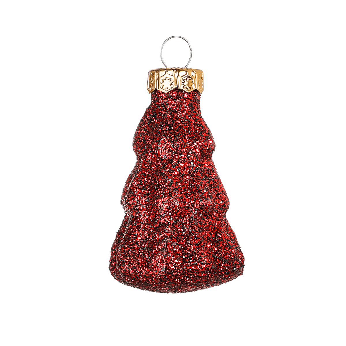 Weihnachtskugel-Set aus Glas 9 Stück in der Box rot - 3