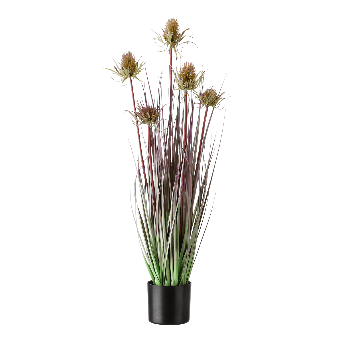 Cardo césped artificial en maceta negra 69 cm - 0