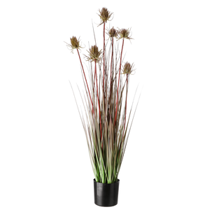 Hierba artificial de cardo con 7 flores 90 cm