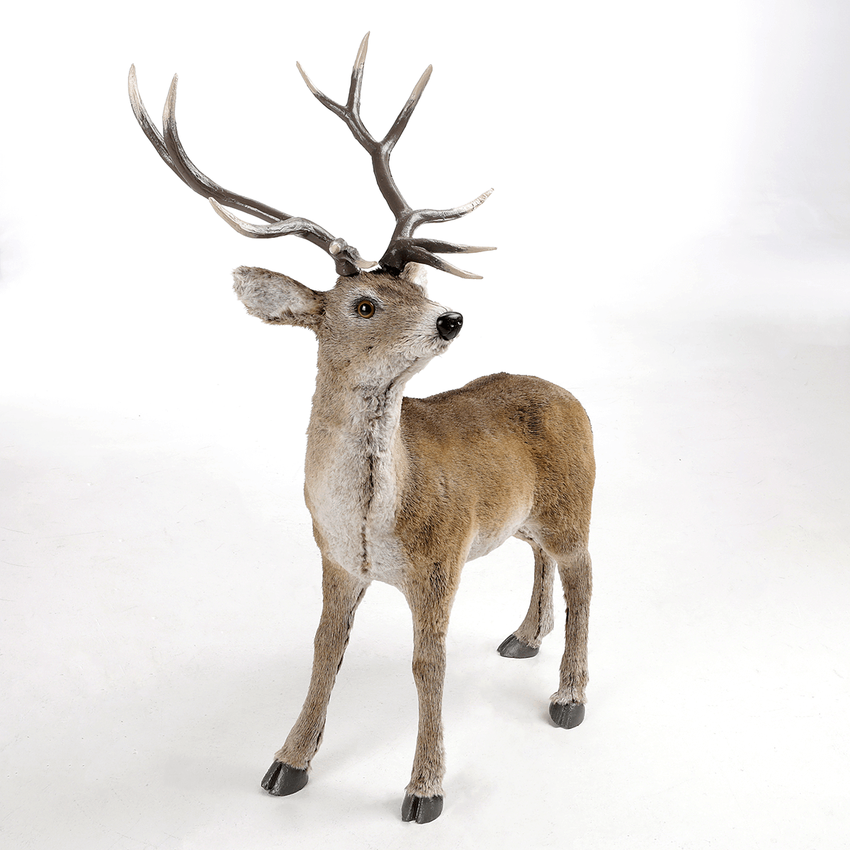 Cerf animal décoratif avec bois 83 x 40 x 90 cm (L x l x h) - 0