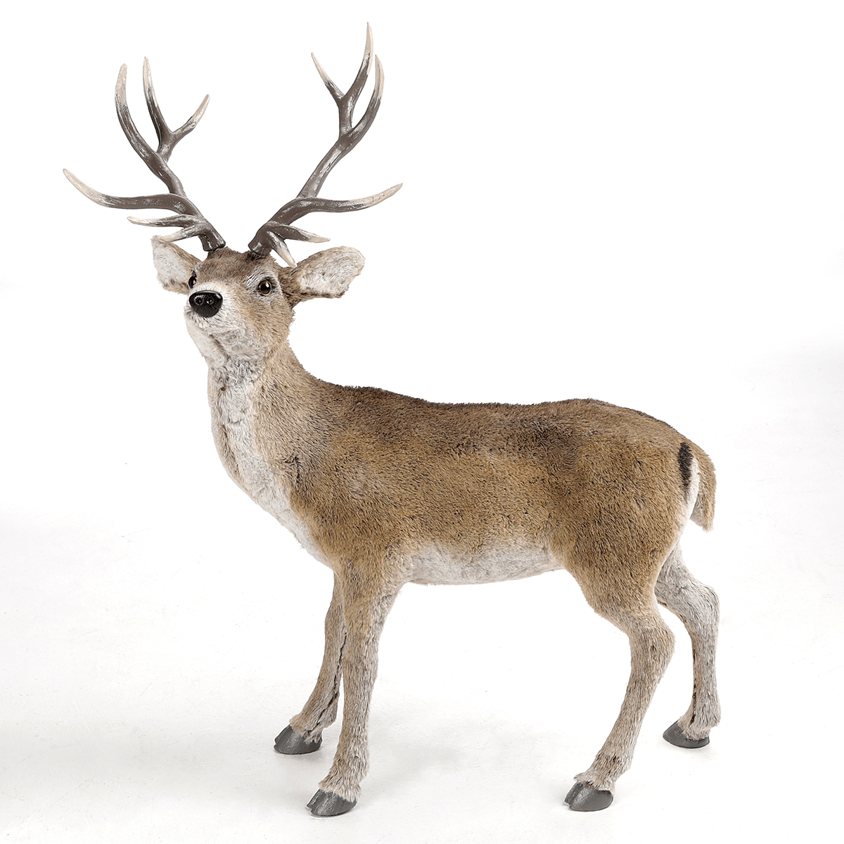 Cerf animal décoratif avec bois 83 x 40 x 90 cm (L x l x h) - 1
