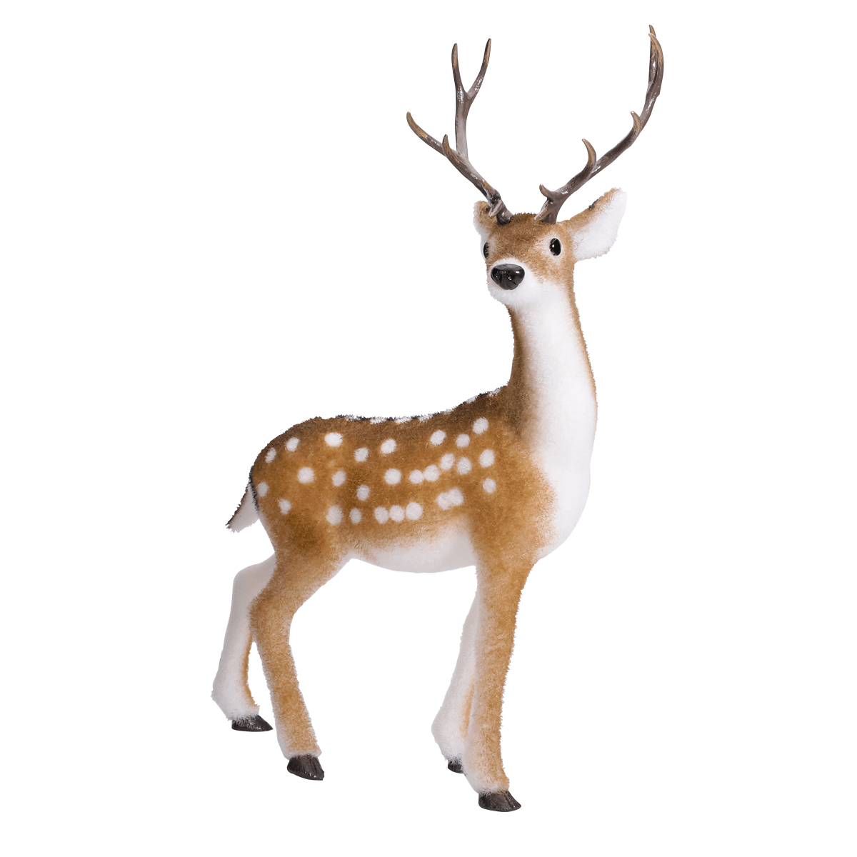 Figurine décorative cerf animal avec bois 27 x 18 x 56 cm - 0