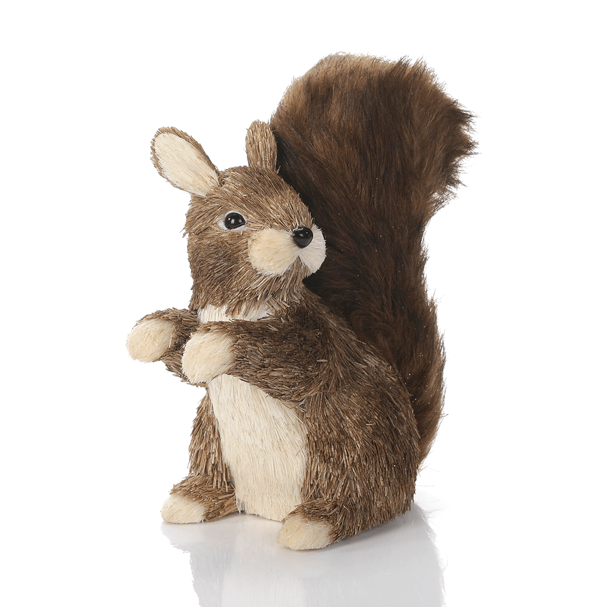 Deko-Stroh-Eichhörnchen mit buschigem Schwanz 23 x 12 x 23 cm - 1