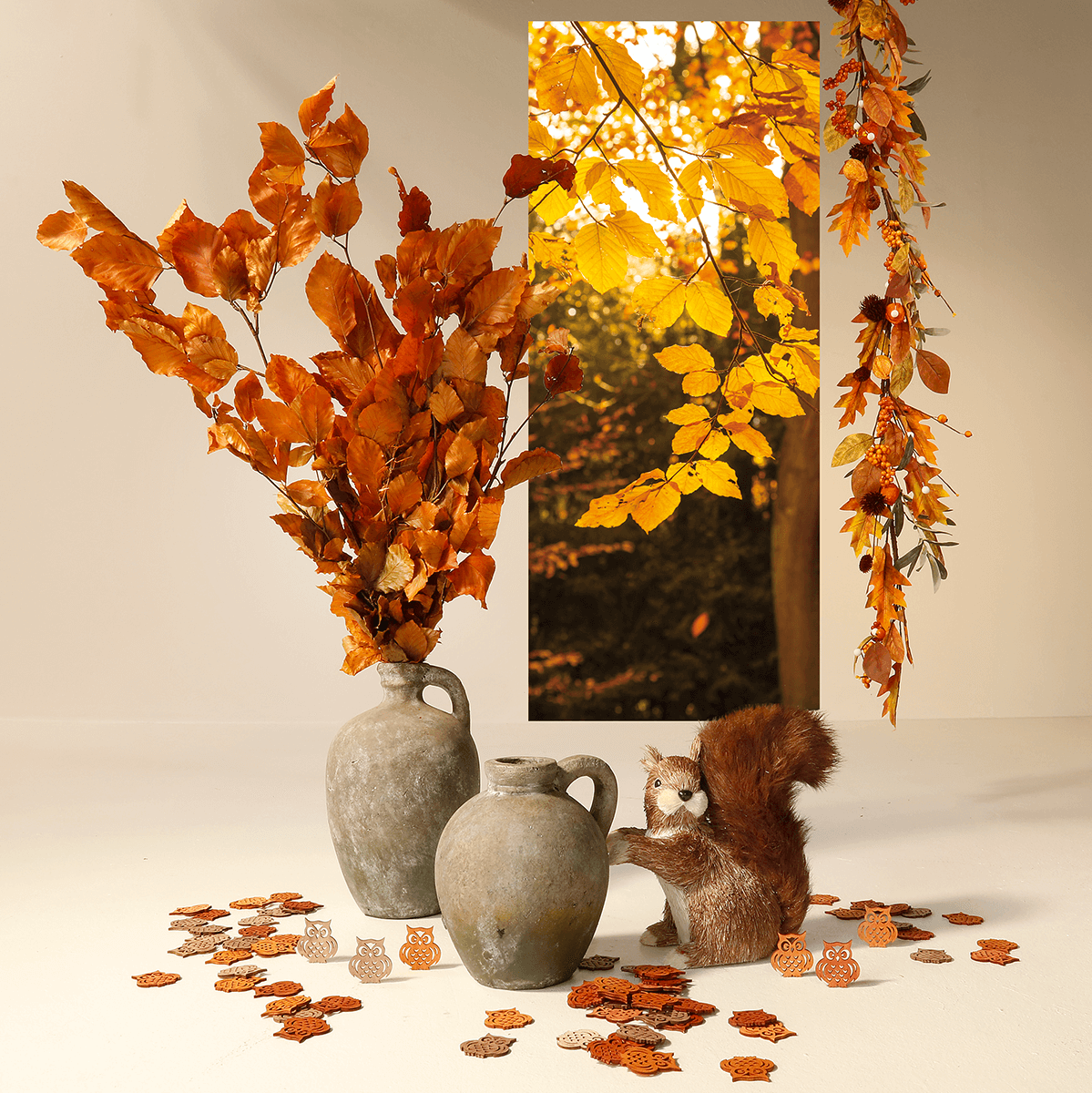 Deko-Stroh-Eichhörnchen mit buschigem Schwanz 23 x 12 x 23 cm - 4