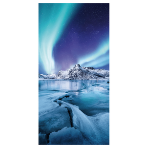 Pancarta de tela ignífuga "Aurora Boreal" de tela de bandera 100 x 200 cm