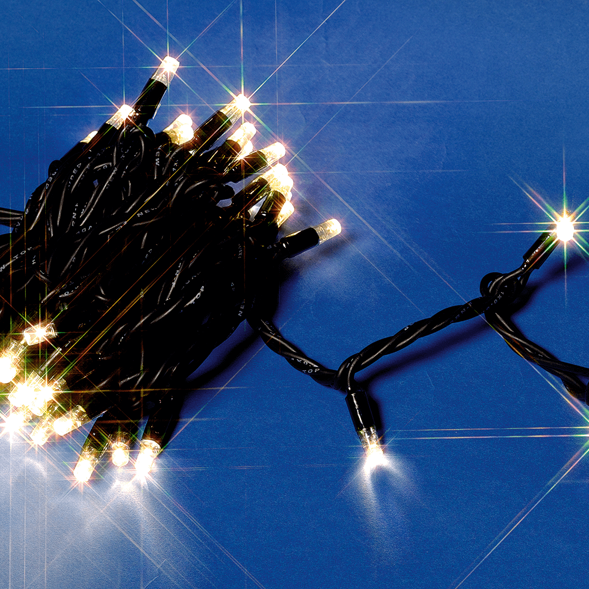 Low voltage light chain black 10m IP44 100LED warm white  - 0