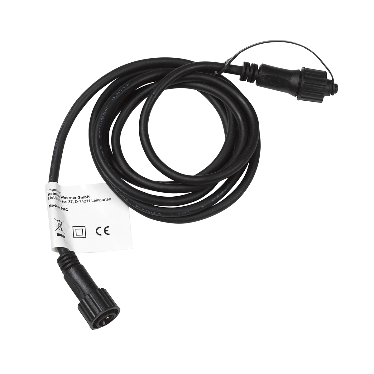 Cable de conexión de la cadena de luces 500 cm negro  - 1