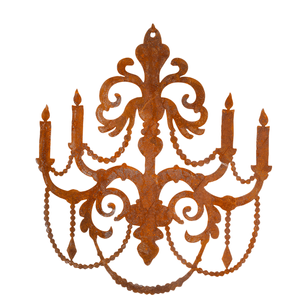 Kronleuchter Silhouette mit Rost patina 26 cm braun