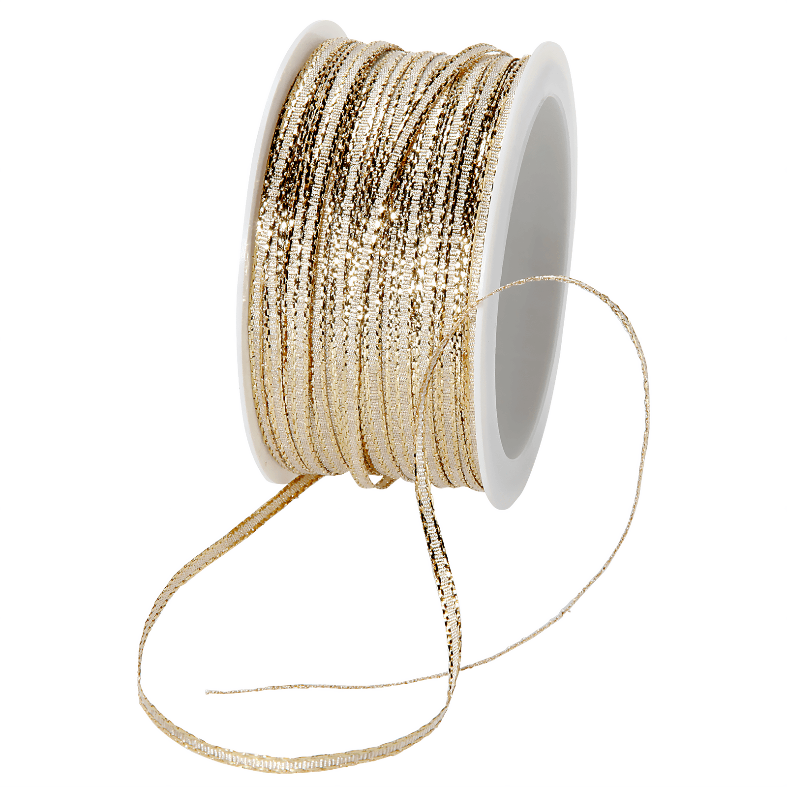 Ruban cadeau Glamour 5 mm x 50 m or - 0