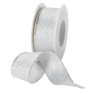 Geschenkband "Glamour" 40 mm x 20 m silber