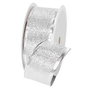 Ruban cadeau "Luxury" 40 mm x 20 m argenté