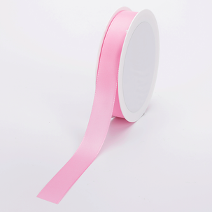 Ruban de taffetas avec lisière tissée 25 mm, 50 m, rose